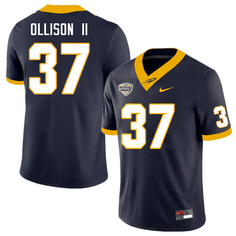 Toledo Rockets #37 Damon Ollison II College Football Jerseys Stitched Sale-Navy